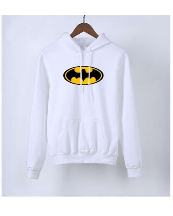 White bat man hoodie for womens both