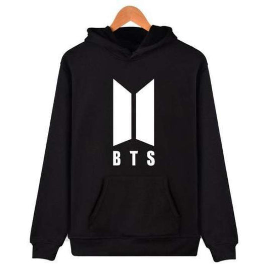 Sober Wear Bts Fleece Cotton Hoodie For Women Black 141