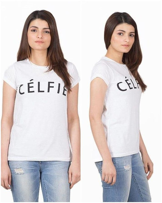 Celfie Printed T - Shirt For Her - DENIMS - Tops & T - Shirts - 