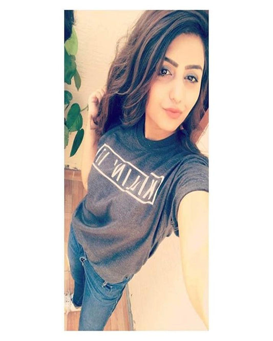 Charcoal Grey Killllllng It Printed T - Shirt For Her - DENIMS - Tops & T - Shirts - 