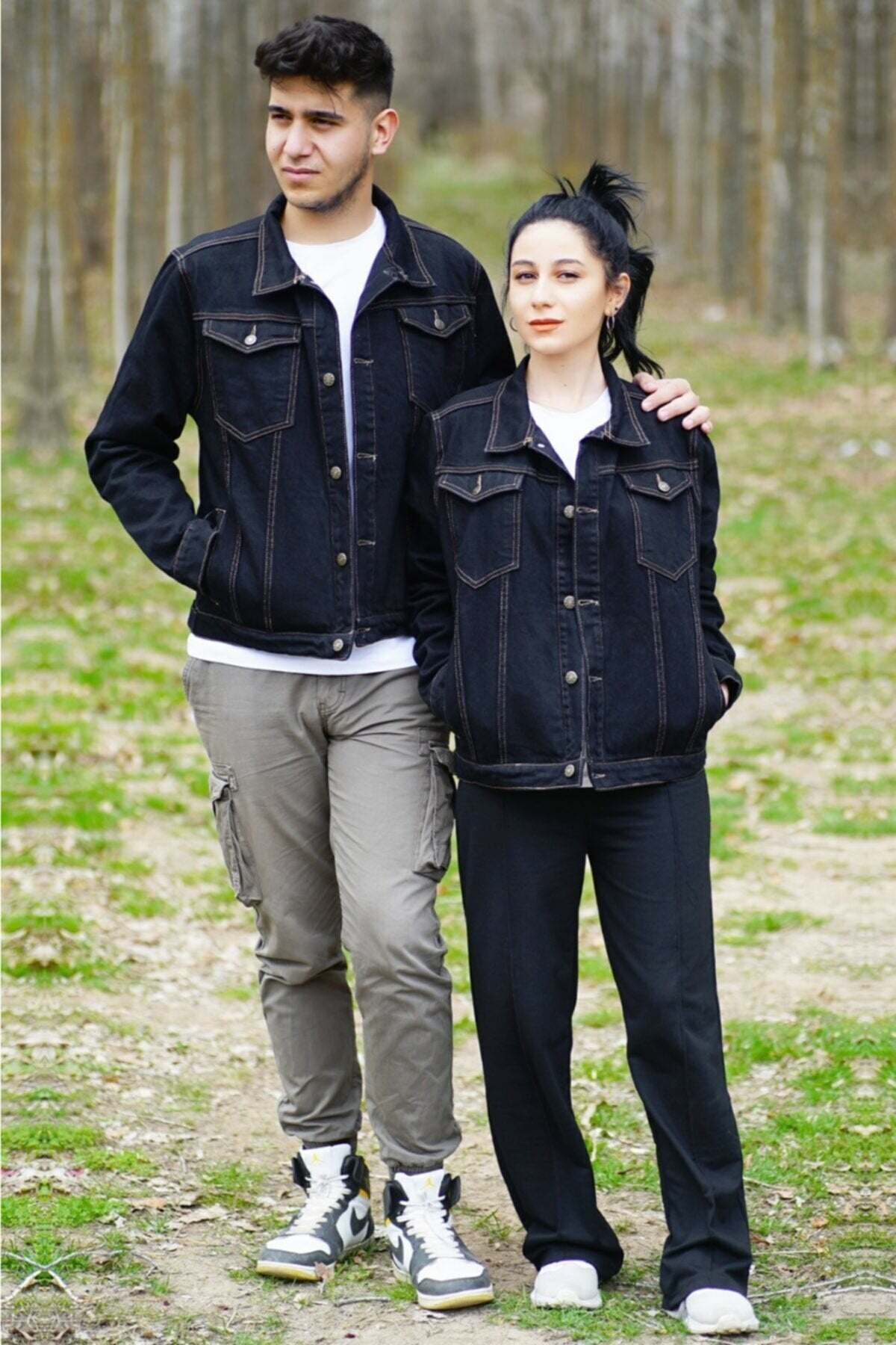 Couple Denim Jacket Black - DENIMS - Denim Jackets - 