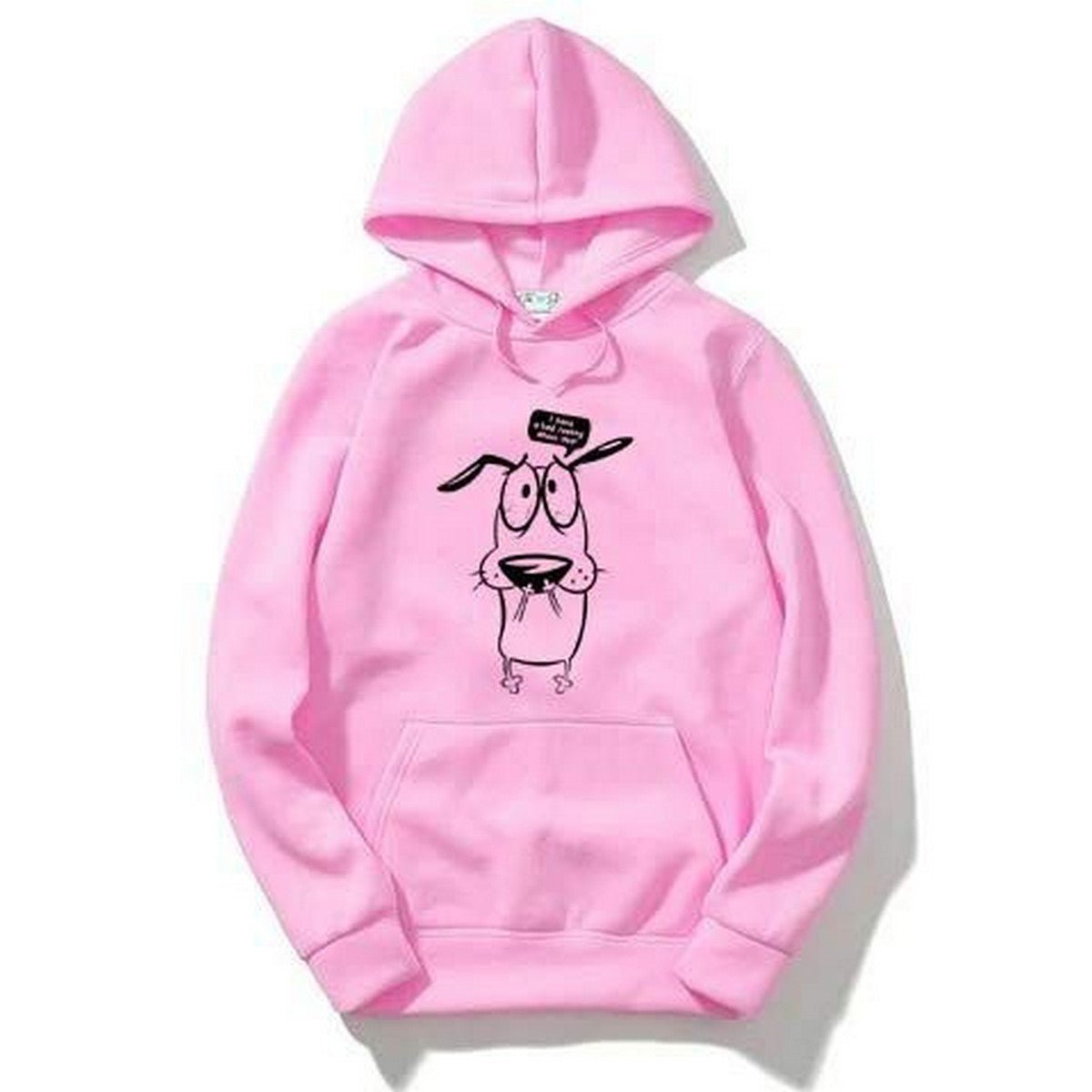 Courage The Cowardly Dog Fleece Full Sleeves Pull Over Hoodie For Women - DENIMS - Hoodies & Sweatshirts - 