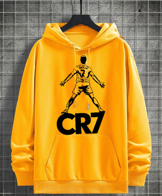 Cr7 Cristiano Ronaldo Printed Fleece Full Sleeves Pull Over Hoodie For Men & Boys - DENIMS - Hoodie & Sweatshirt - 