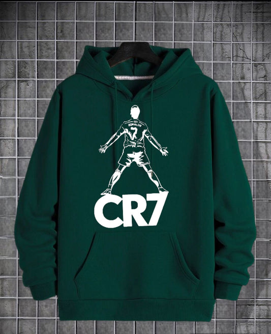Cr7 Cristiano Ronaldo Printed Fleece Full Sleeves Pull Over Hoodie For Men & Boys - DENIMS - Hoodie & Sweatshirt - 