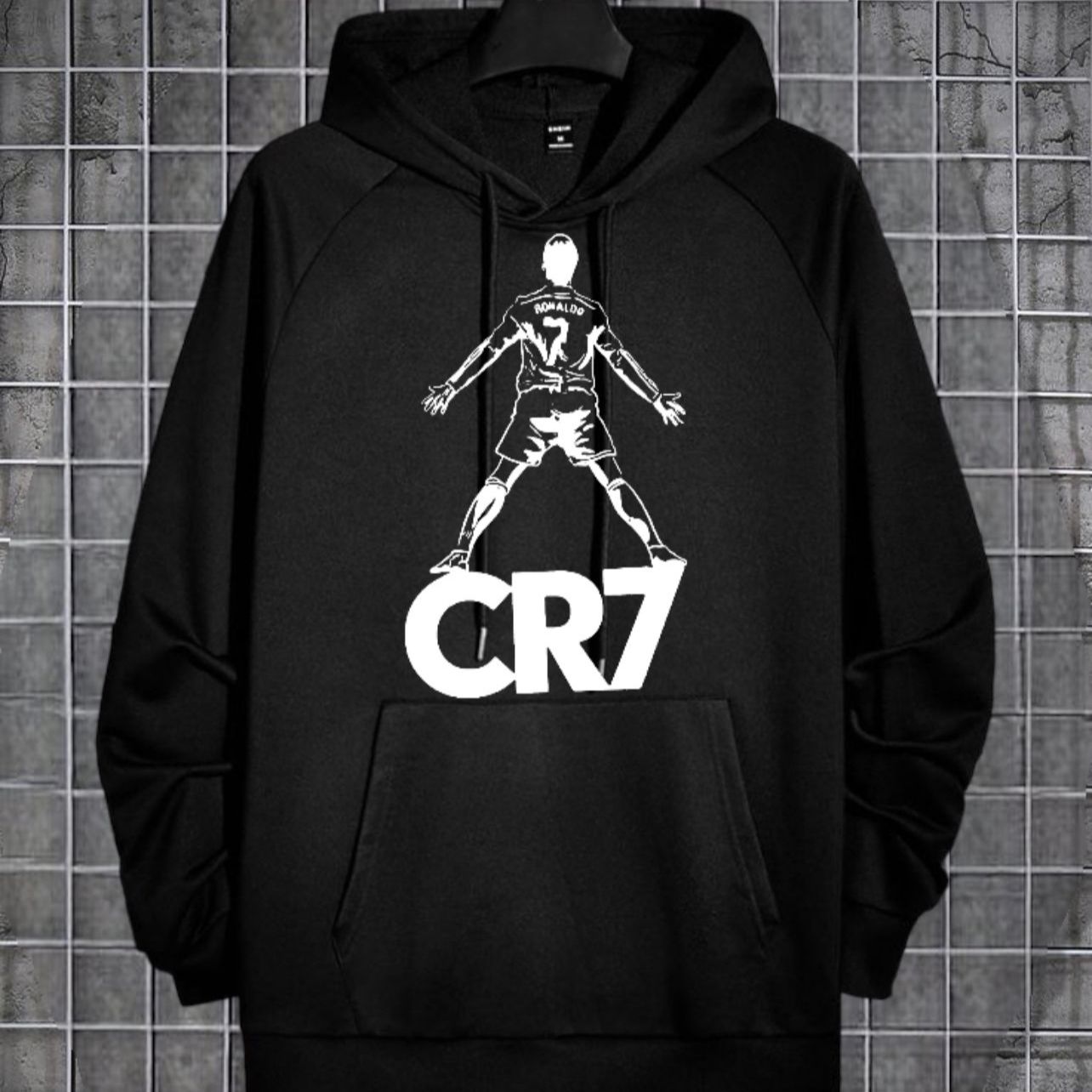 Cr7 Cristiano Ronaldo Printed Fleece Full Sleeves Pull Over Hoodie For Men & Boys - DENIMS - Hoodie & Sweatshirt - 