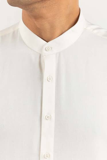 Cream Basic Shalwar Kameez - DENIMS - Shalwar Kameez - 