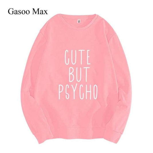 Cute But Psycho Sweatshirt For Women - DENIMS - Hoodies & Sweatshirts - 