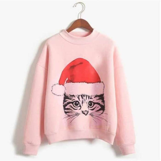 Cute Cat Sweatshirt For Women - DENIMS - Hoodies & Sweatshirts - 