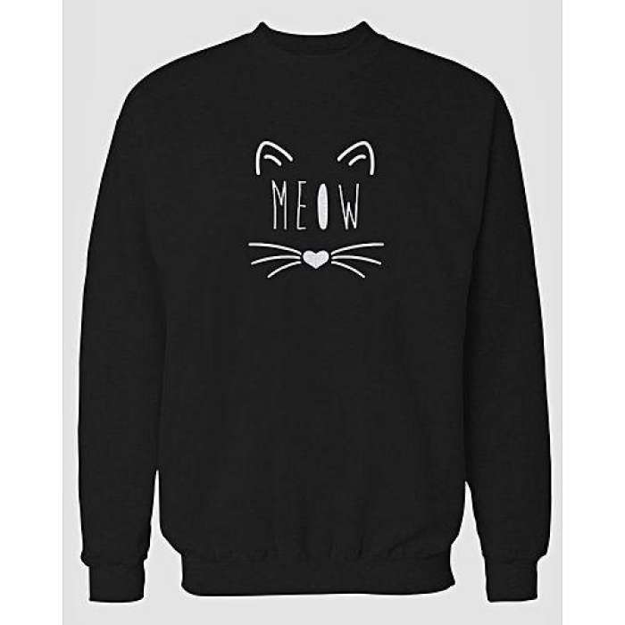 "MEOW"SWEATSHIRTS BLACK