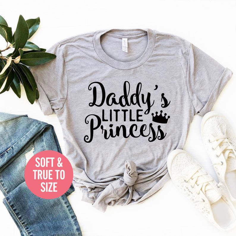 Daddys Little Princess T Shirt Princess TShirt Daddys Princess - DENIMS - Tops & T - Shirts - 