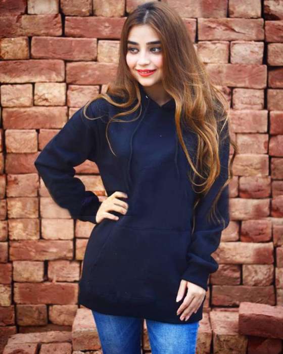 Plain Navy Blue Hoodie for women