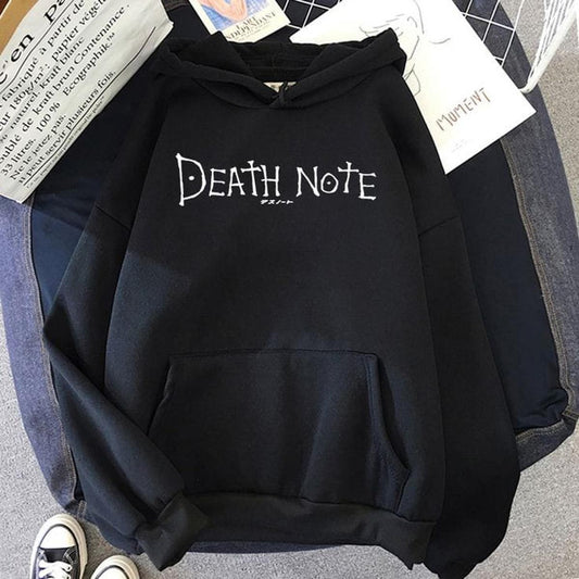 Death Note Fleece Full Sleeves Pull Over Hoodie For Women - Black - DENIMS - Hoodies & Sweatshirts - 