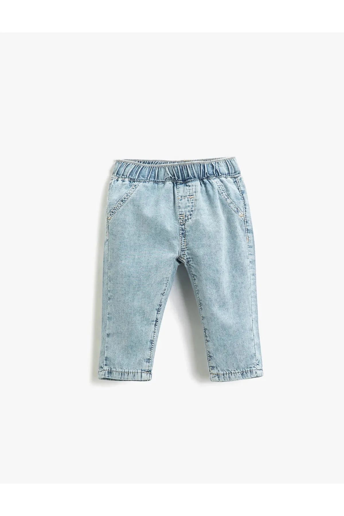 Denim Trousers Relaxed Cut Elastic Waist For Toddler - DENIMS - Boys Jeans - 