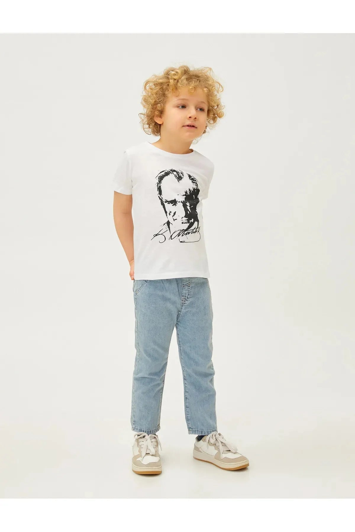 Denim Trousers Relaxed Cut Elastic Waist For Toddler - DENIMS - Boys Jeans - 