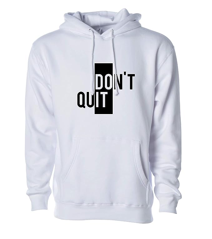 Don’t Quit Printed Winter Fleece Hoodie for Men - DENIMS - Hoodie & Sweatshirt - 