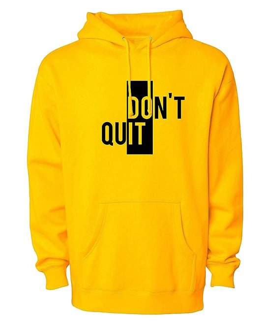 Don’t Quit Printed Winter Fleece Hoodie for Men - DENIMS - Hoodie & Sweatshirt - 