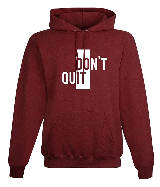 Don’t Quit Printed Winter Fleece Hoodie for Men - DENIMS - Hoodie & Sweatshirt - 