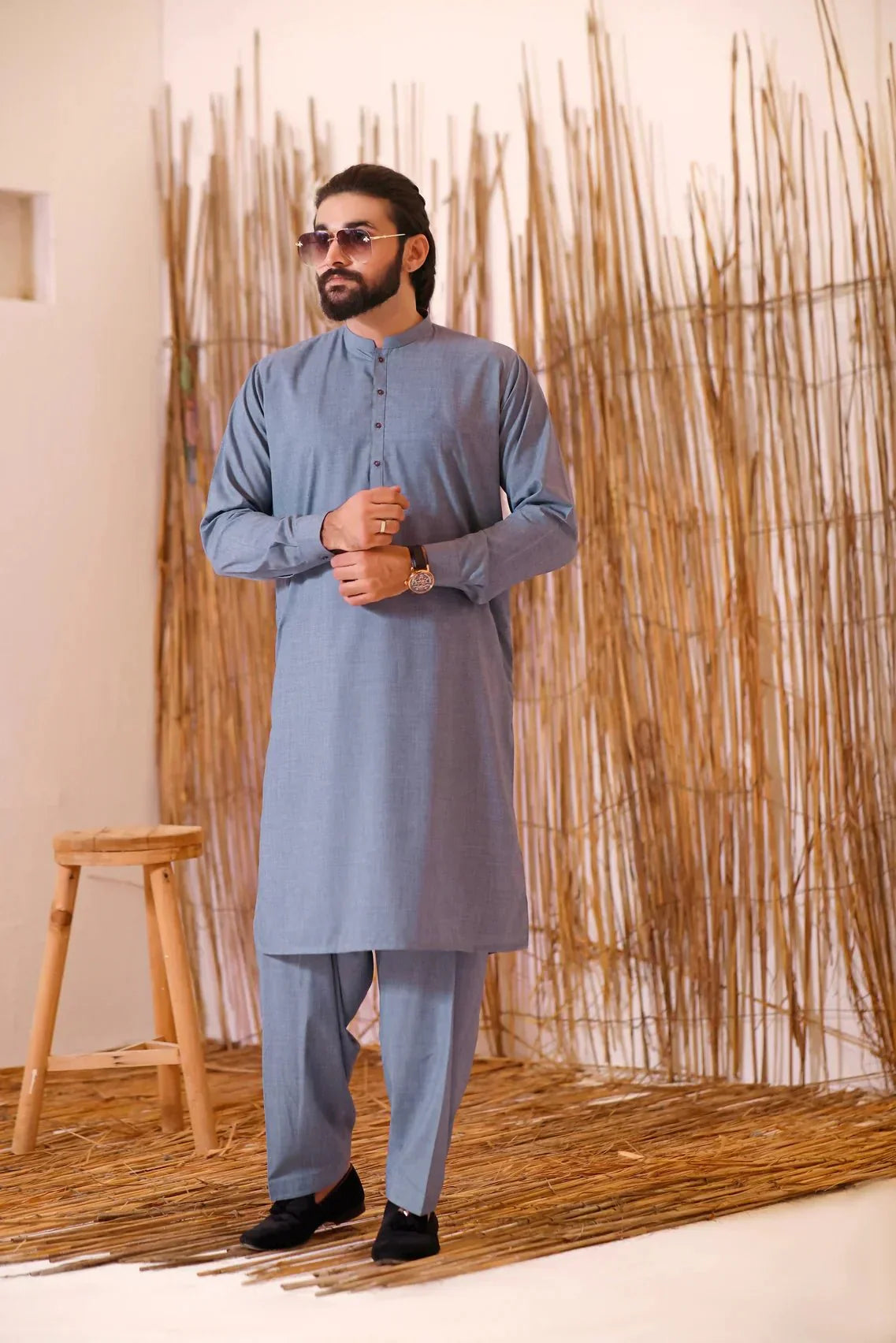 Elegant Shalwar Kameez in Stunning Tiffany Blue - DENIMS - Shalwar Kameez - 