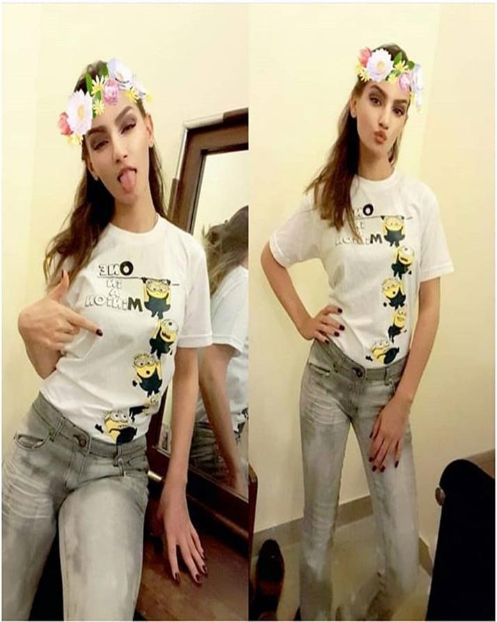 White One In A Minion Cotton Printed T-Shirt For Women