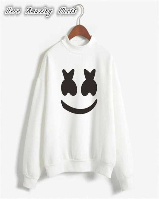 Smile Printed Sweat Shirt For womens
