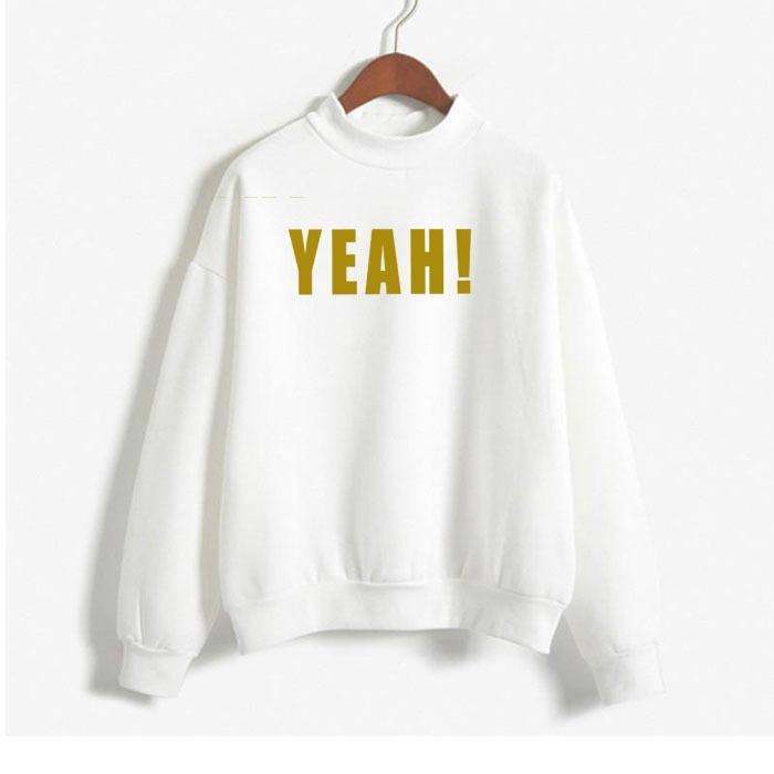 White Printed Sweat Shirt For Women