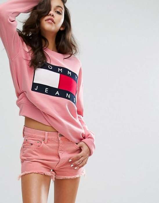 FashLady Multicolor Crop Sweatshirt For Women - DENIMS - Hoodies & Sweatshirts - 