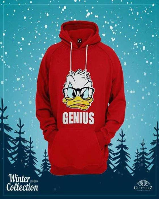 Red Genius Printed Hoodie for Women 557