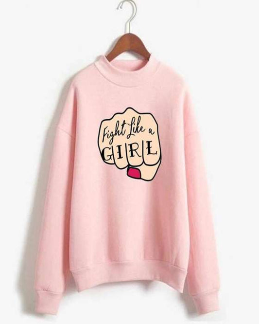 Fight Like a Printed Sweat Shirt For womens 232 - DENIMS - Hoodies & Sweatshirts - 