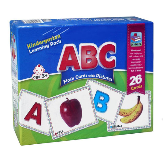 Flash Cards With Pictures ABC, Large 7 X 9.5 Inches, For 3+ Years, 26 - Pack - DENIMS - Board Games - 