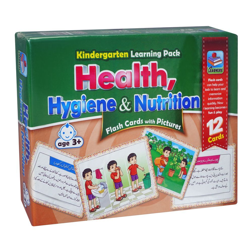 Flash Cards With Pictures Health/Hygiene & Nutrition, Large 7 X 9.5 Inches, For 3+ Years - DENIMS - Board Games - 