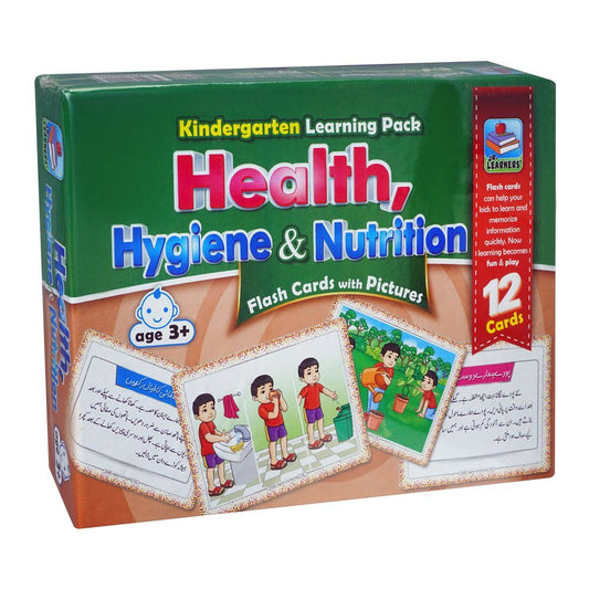 Flash Cards With Pictures Health/Hygiene & Nutrition, Large 7 X 9.5 Inches, For 3+ Years - DENIMS - Board Games - 