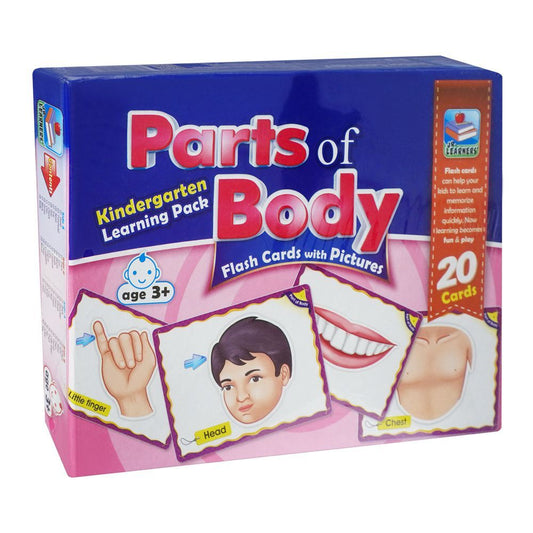 Flash Cards With Pictures Parts Of Body, Large 7 X 9.5 Inches, For 3+ Years - DENIMS - Board Games - 