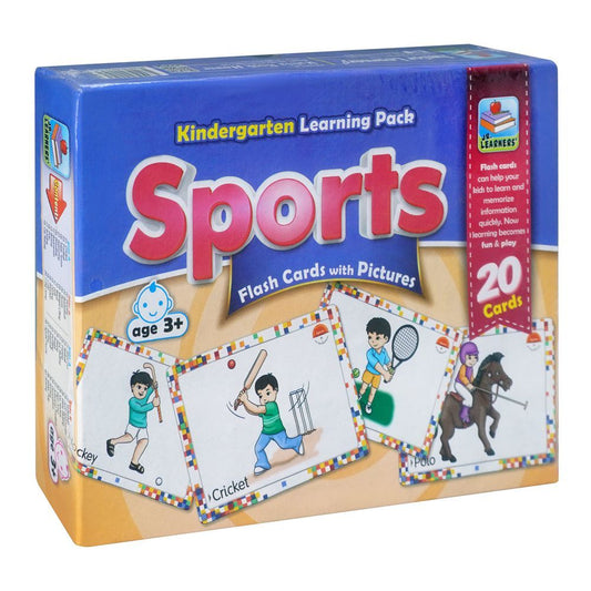 Flash Cards With Pictures Sports, Large 7 X 9.5 Inches, For 3+ Years - DENIMS - Board Games - 