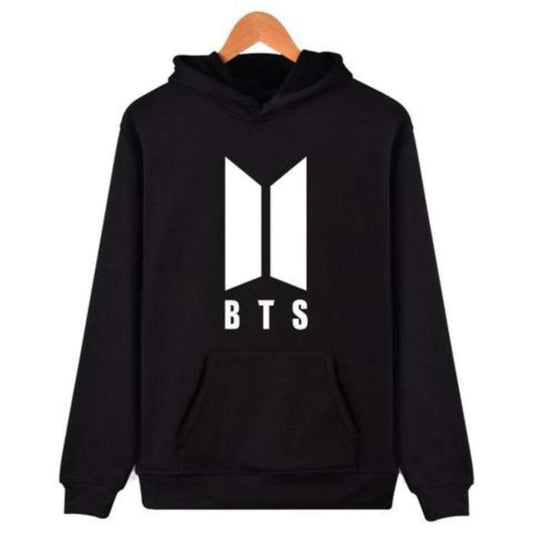 Fleece Cotton BTS Hoodie For Women Black 299 - DENIMS - Hoodies & Sweatshirts - 