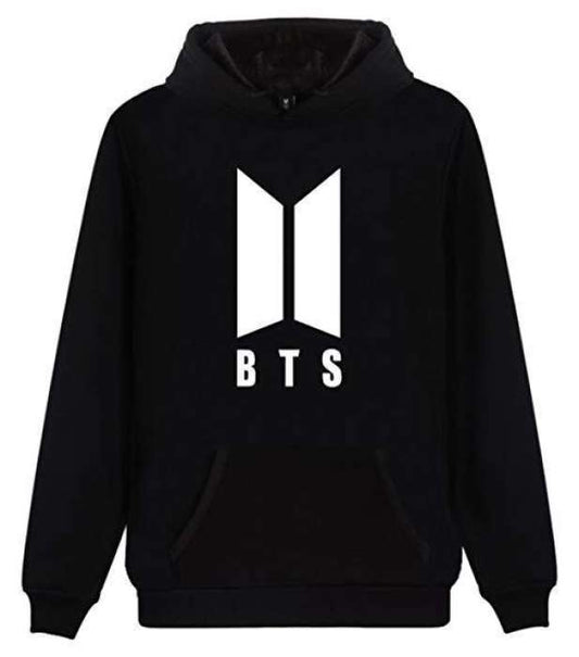 Fleece Cotton BTS Hoodie For Women Black export quality for women - DENIMS - Hoodies & Sweatshirts - 