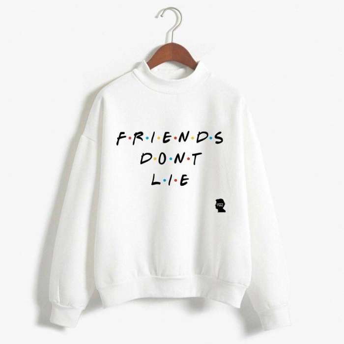 Friends Dont Lie Printed Fleece Sweatshirt For womens - DENIMS - Hoodies & Sweatshirts - 