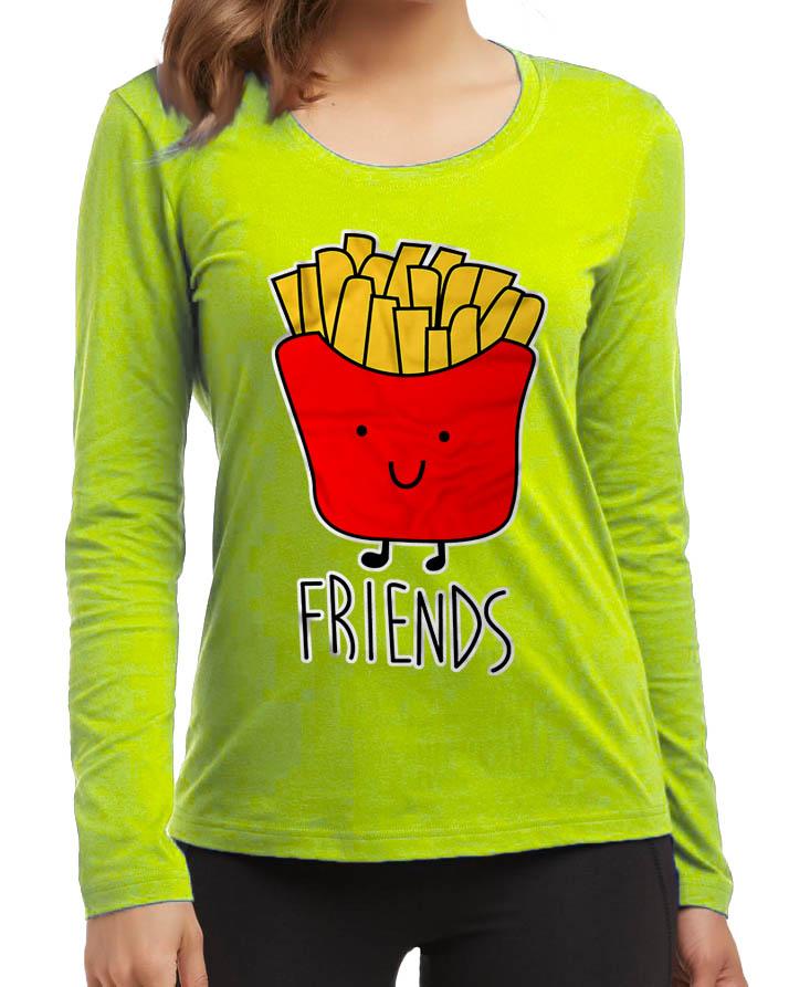Friends New Fashion Light Green Excellent Quality High Graphic Full T - Shirt - DENIMS - Tops & T - Shirts - 