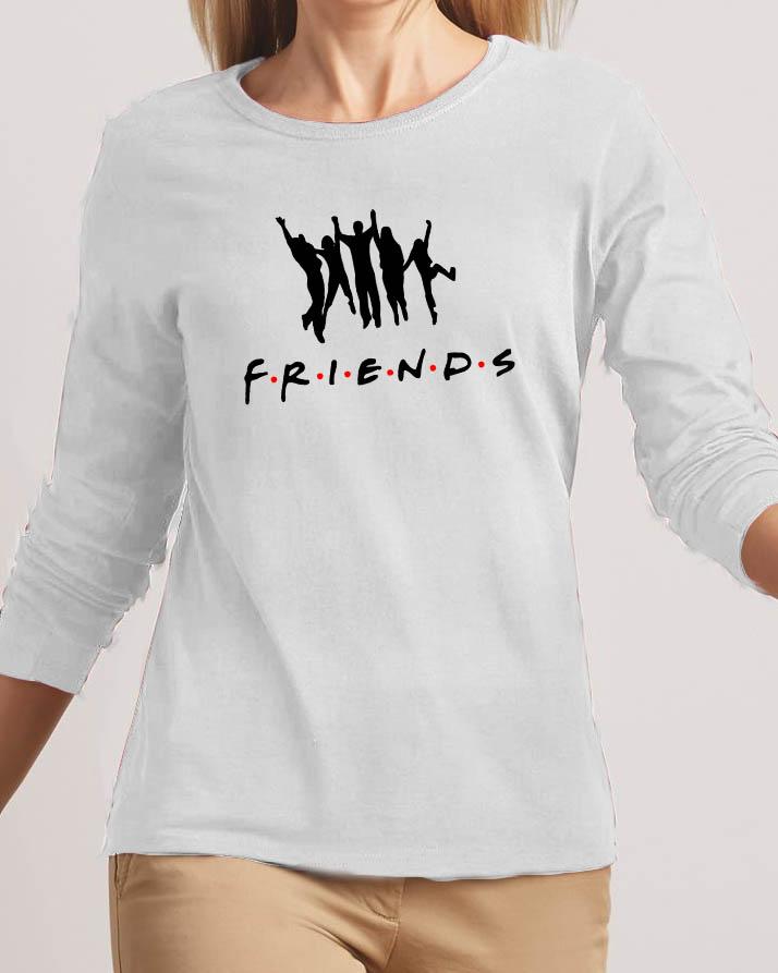 Friends New Fashion White High Printed Design High Quality T - shirt - DENIMS - Tops & T - Shirts - 