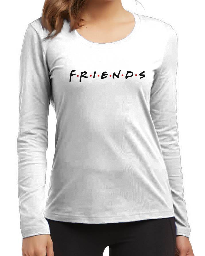 Friends New Fashion White Quality High Printed Design High Quality Full T - Shirt - DENIMS - Tops & T - Shirts - 