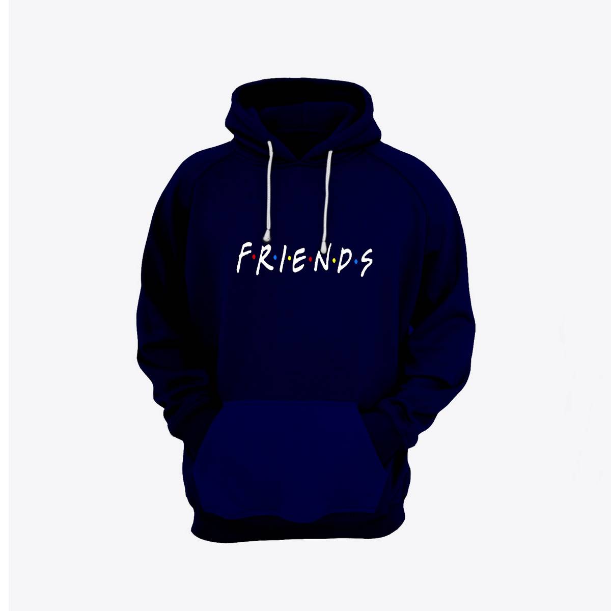 Friends Printed Fleece Full Sleeves Pull Over Hoodie For Men And Women - DENIMS - Hoodies & Sweatshirts - 