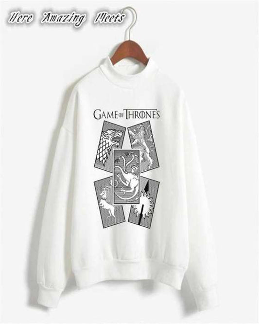 Games of Thrones Printed Sweat Shirt For womens - DENIMS - Hoodies & Sweatshirts - 