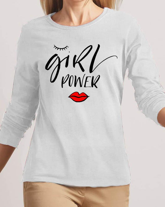 Girl Power New Fashion White High Printed Design High Quality T - shirt - DENIMS - Tops & T - Shirts - 