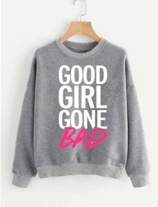 Good Gone Bad Printed Sweatshirt Grey - DENIMS - Hoodies & Sweatshirts - 