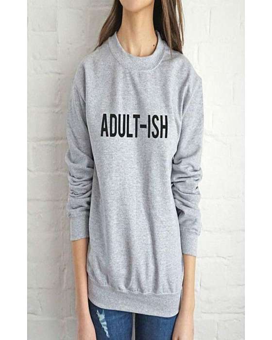 Grey adult ish sweat shirt For and Women - DENIMS - Hoodies & Sweatshirts - 