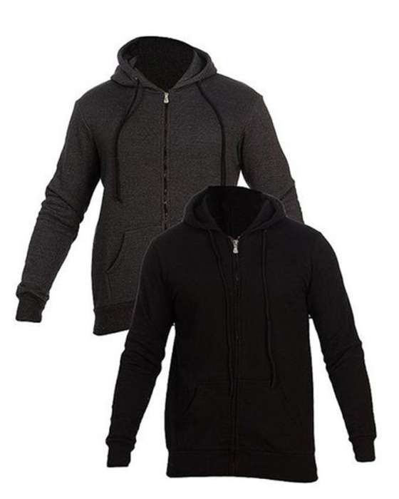 Grey and black zipper (2) hoodie for womens both - DENIMS - Hoodies & Sweatshirts - 