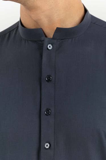 Grey Basic Shalwar Kameez - DENIMS - Shalwar Kameez - 