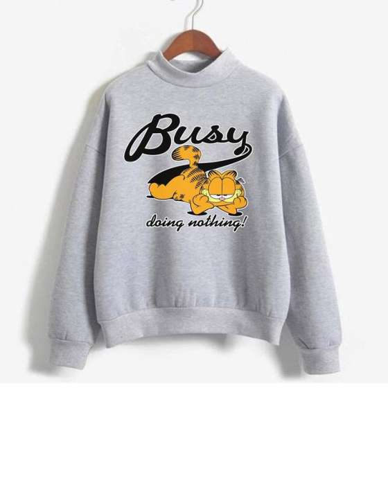 GREY BUSY DOING NOTHING SWEATSHIRT FOR womens - DENIMS - Hoodies & Sweatshirts - 