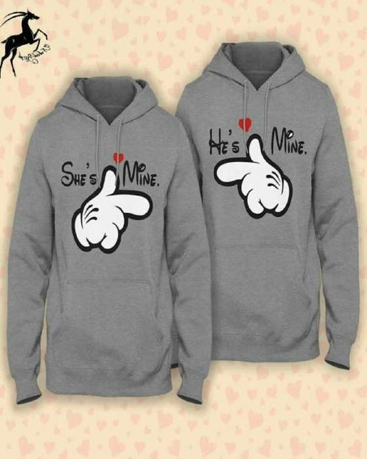 Grey Couple hoodie for womens both - DENIMS - Hoodies & Sweatshirts - 