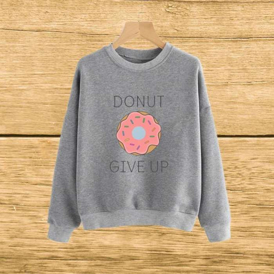 Grey donut sweat shirt For and Women - DENIMS - Hoodies & Sweatshirts - 