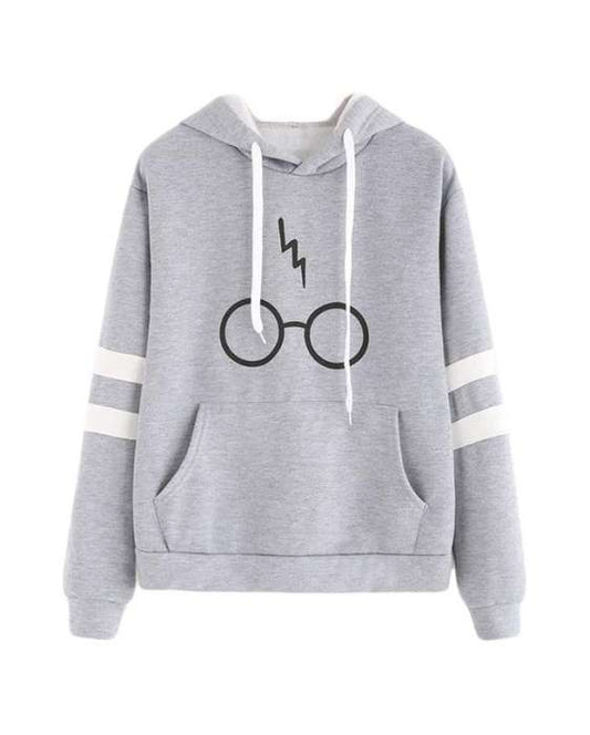 Grey Harry Potter Printed Hoodie For Women High Quality - DENIMS - Hoodies & Sweatshirts - 